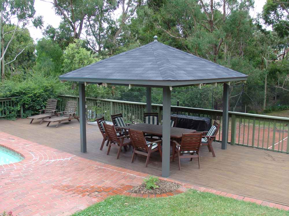 Outside permanent gazebo