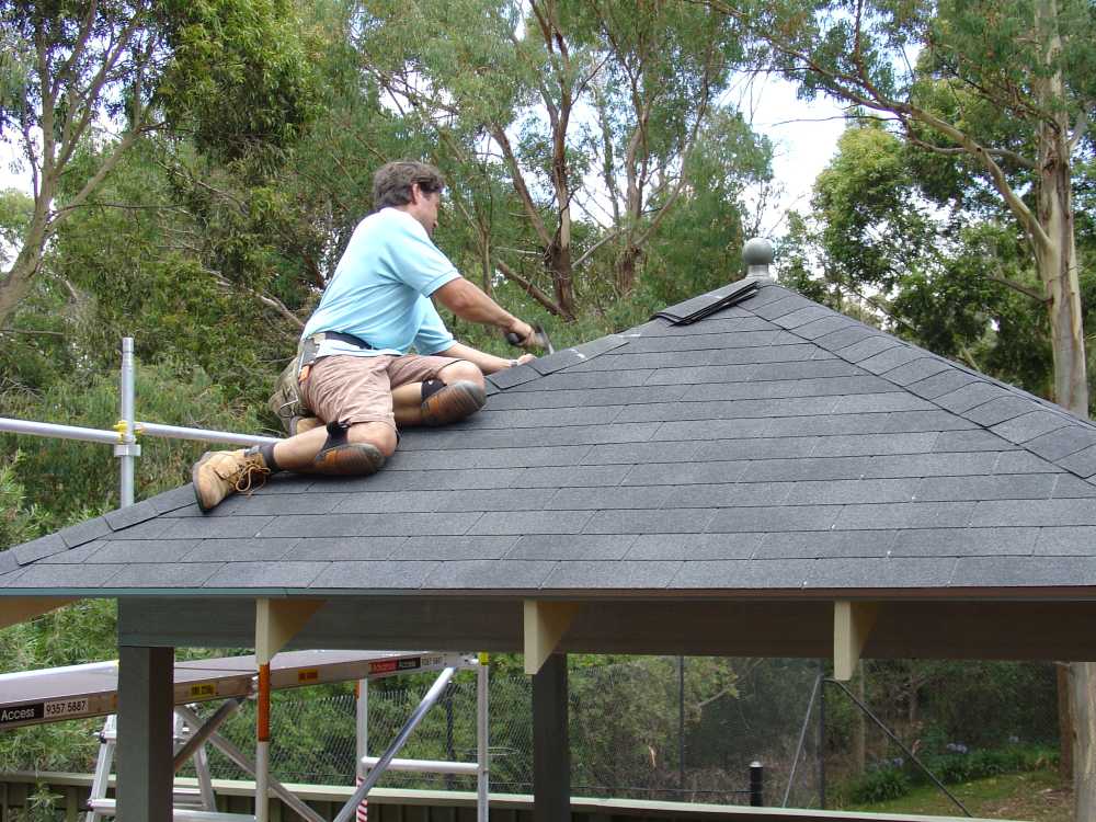 Easy DIY Gazebo Kits Assembly Australia DIY fixed gazebo kits are being assembled in the backyard