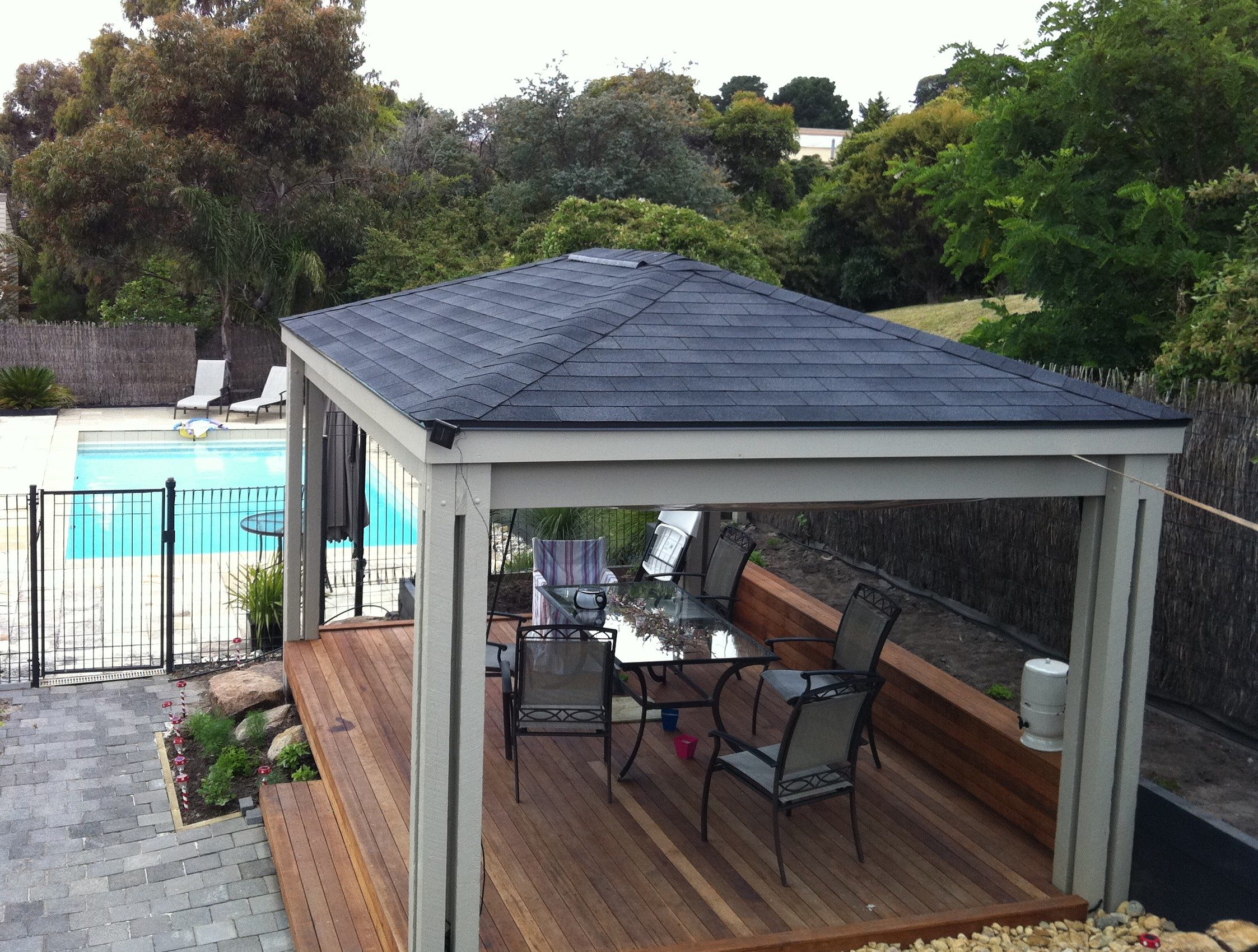 Luxury Poolside Gazebo Australia Poolside gazebo with modern roof Australia