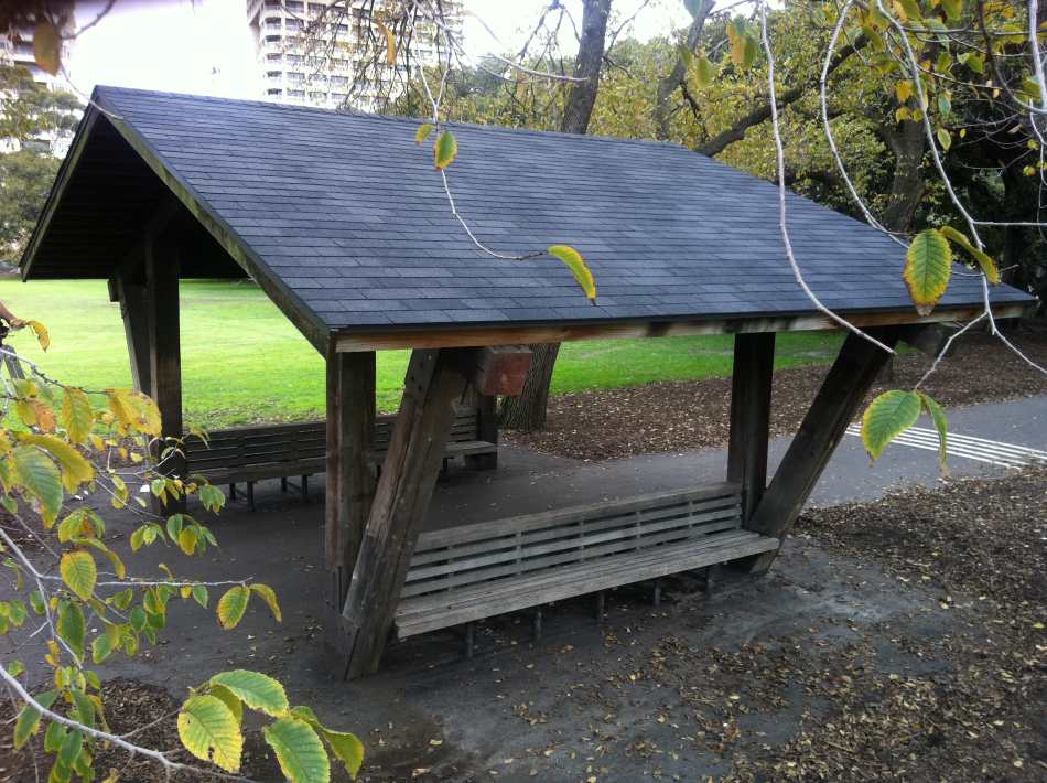 Historic USA donated pergola Fawkner Park South Yarra Melbourne