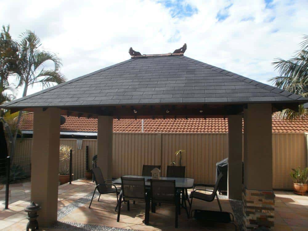 After Bali hut re-roofing project in Adelaide