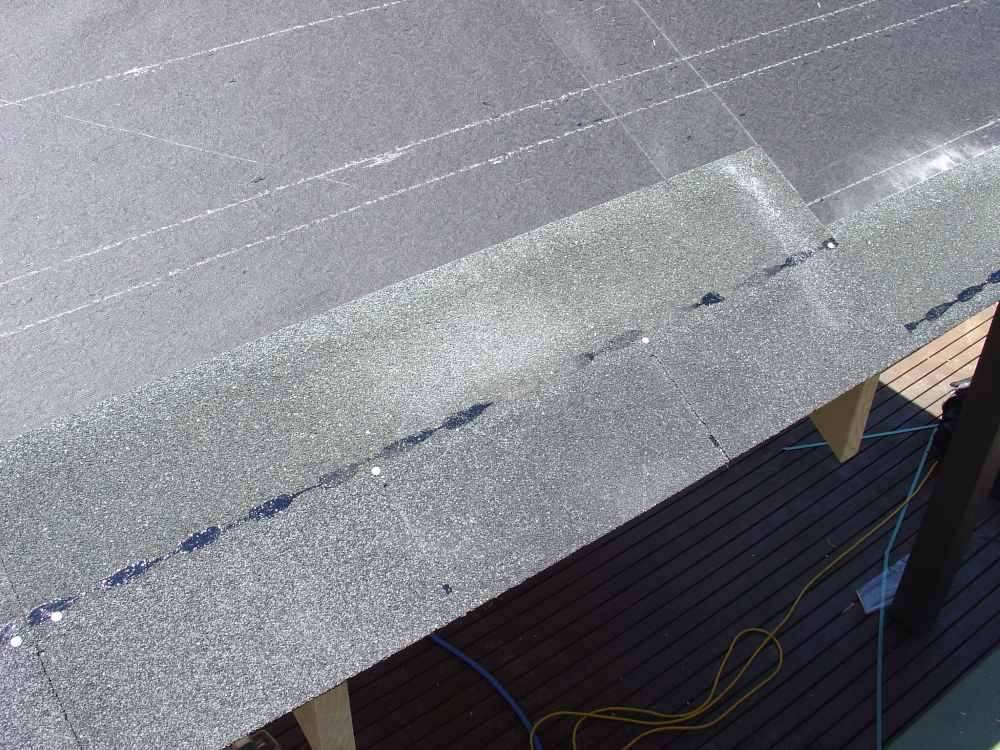 Installing first course of asphalt shingles on gazebo roof