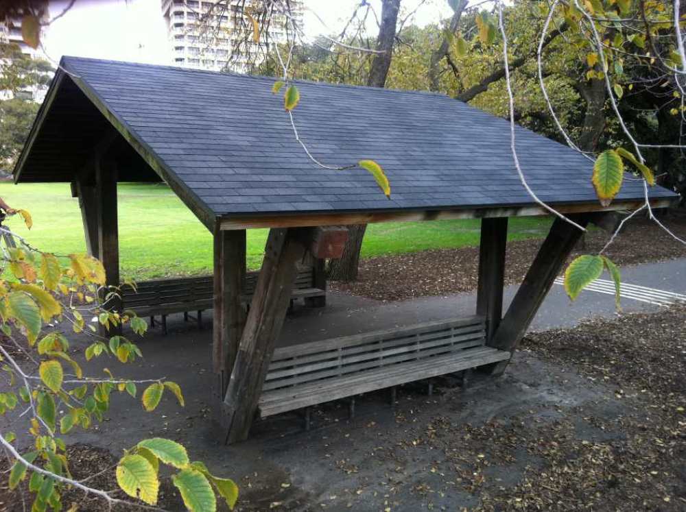 Historic USA donated pergola Fawkner Park Melbourne