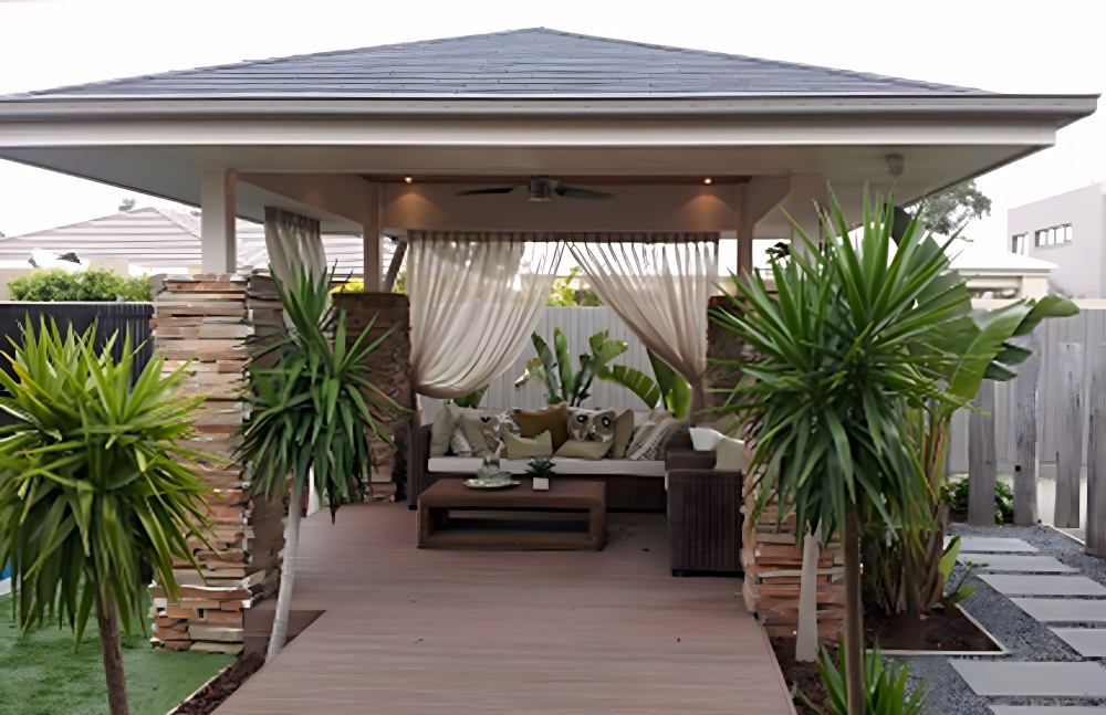 Fixed gazebo kit installed in Sydney backyard