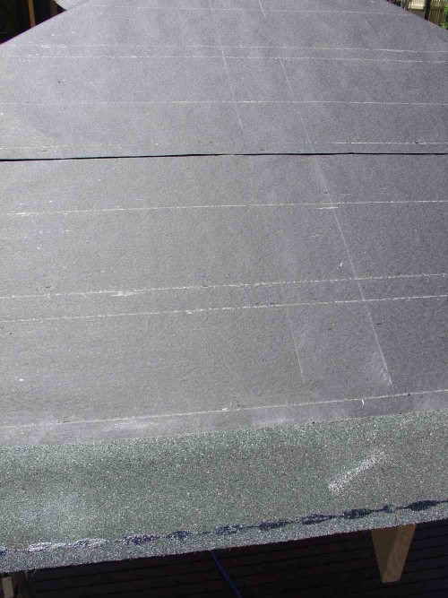 Chalking Lines for Straight Rows Snapping chalk lines for straight shingle rows on gazebo roof DIY Australia