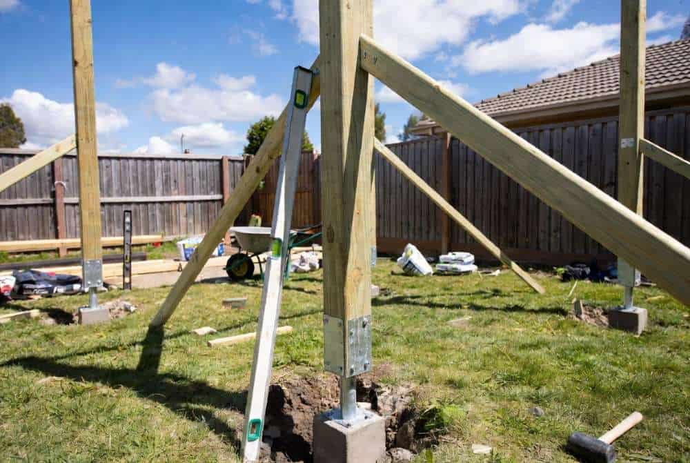 How To Build A Gazebo: Complete Step-By-Step Diy Guide (Australia) 11 Treated pine posts set in concrete footings with stirrups for diy gazebo foundation australia