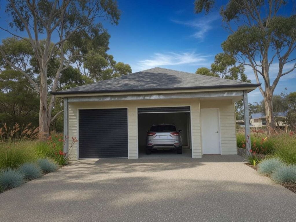 Carport Kits With Premium Shingle Roofs – Beautiful &Amp; Built To Last 8 Double carport garage with storage room and premium laminated shingle roof in australian setting