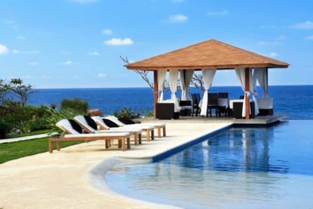 Poolside Gazebo Australia Poolside gazebo with modern asphalt shingle roof Australia
