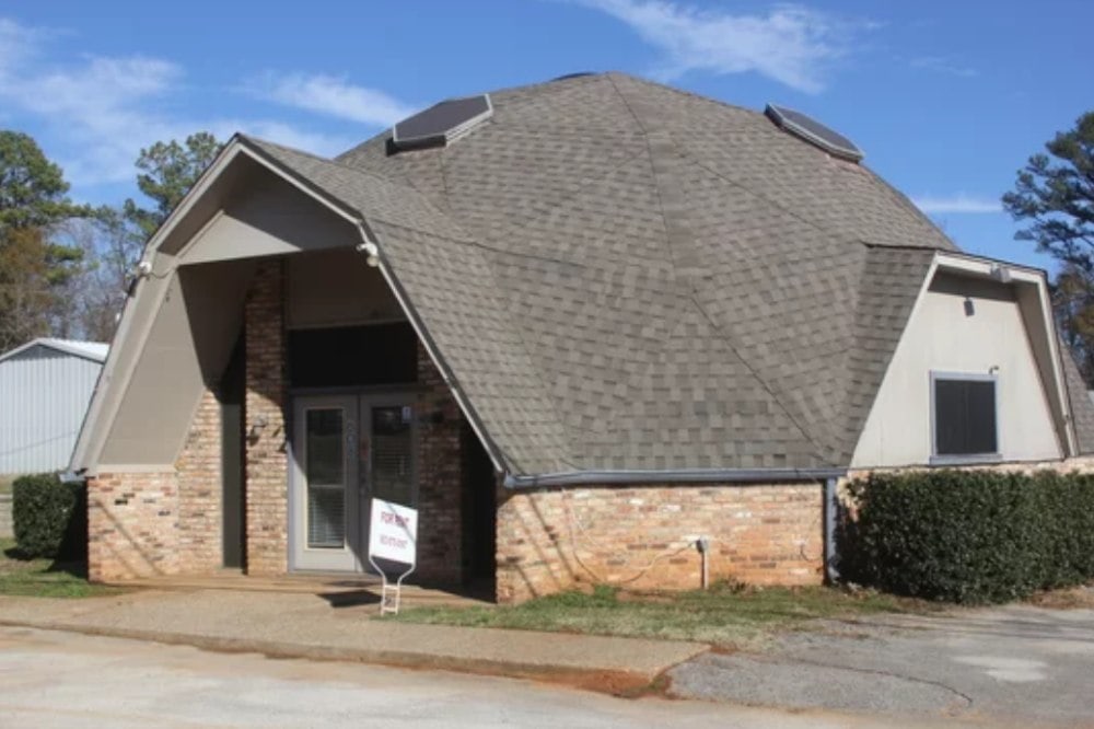 Asphalt Shingles For Geodesic Domes, Curved Roofs &Amp; Tiny Homes 2 Geodome roof with asphalt shingles